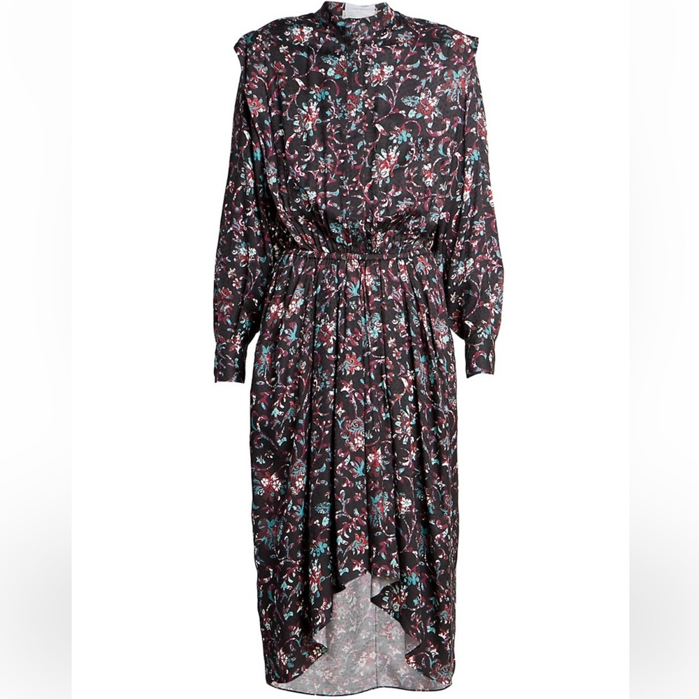 Isabel Marant Etoile Okleya Floral High-Low Midi-Dress - Picture 8 of 8